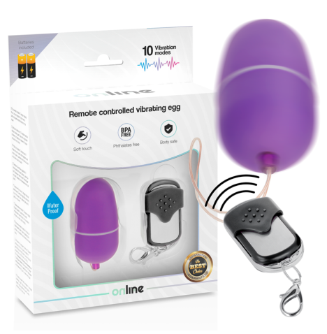 ONLINE OVO VIBRANTE COM CONTROLE REMOTO M LILAC