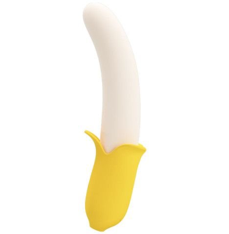PRETTY LOVE - BANANA GEEK SUPER POWER 7 VIBRAÕES PARA CIMA E PARA BAIXO SILICONE PRETO