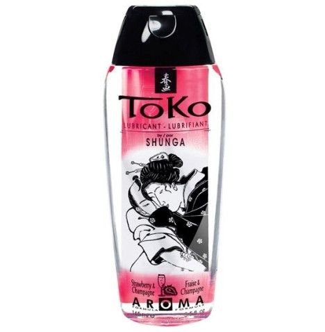 SHUNGA TOKO AROMA LUBRIFICANTE DE MORANGO E CHAMPANHE