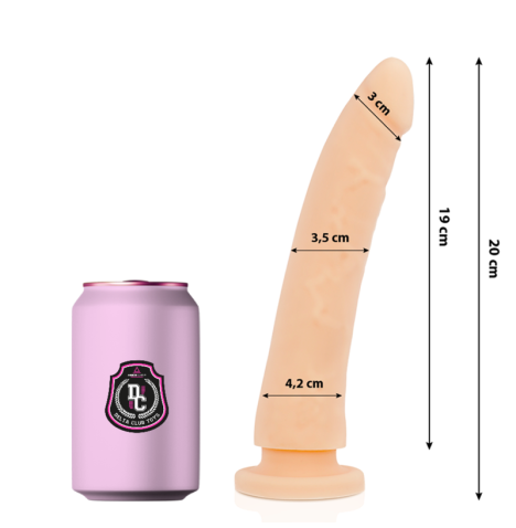 DELTA CLUB TOYS DILDO MEDICO NATURAL SILICONE 20 CM O 4 CM