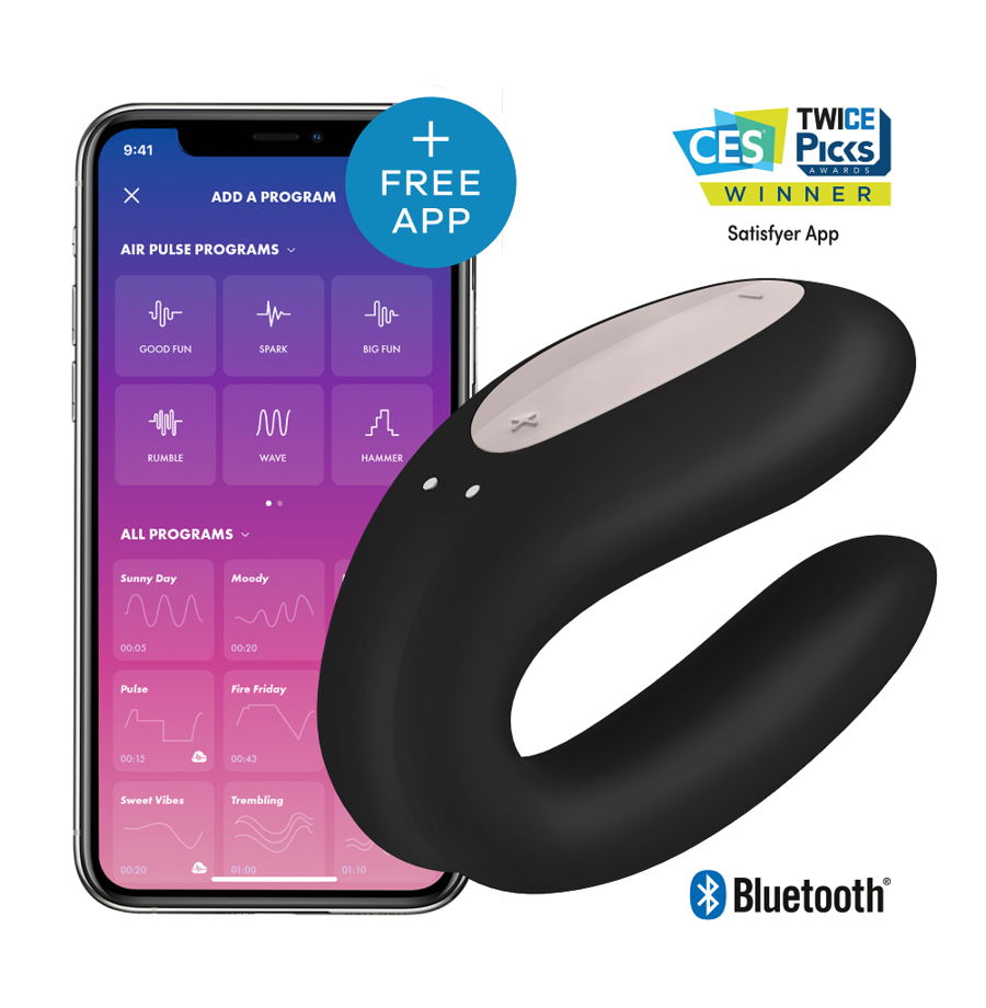 SATISFYER - DOUBLE JOY CON APP MORADO SATISFYER - DOUBLE JOY CON APP MORADO
