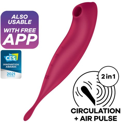 SATISFYER TWIRLING PRO ESTIMULADOR Y VIBRADOR APP VERDE