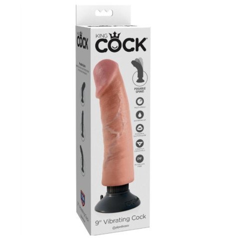 KING COCK - VIBRADOR DILDO 23 CM NATURAL